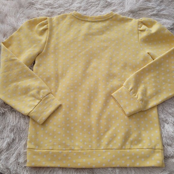 Vineyard Vines Girls Pullover Sweater Polka Dot Whale Yellow Sz M - Picture 7 of 8